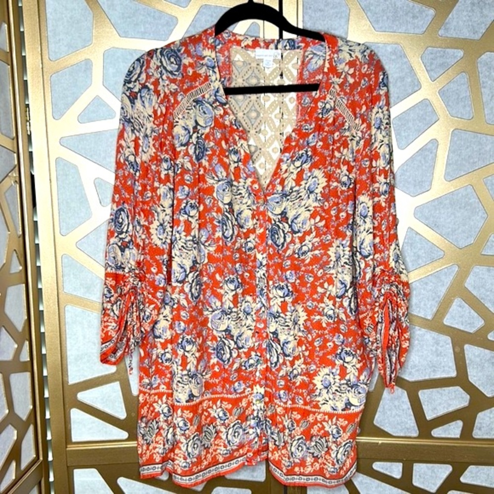 Westport‎ 1962, Soft Floral Lightweight Summer Blouse